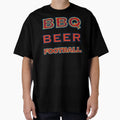 Red Blue Gold Bbq Beer Football Bar T-Shirt - Streetwear Style Men Women - T-Shirt, Sweatshirt, Hoodie