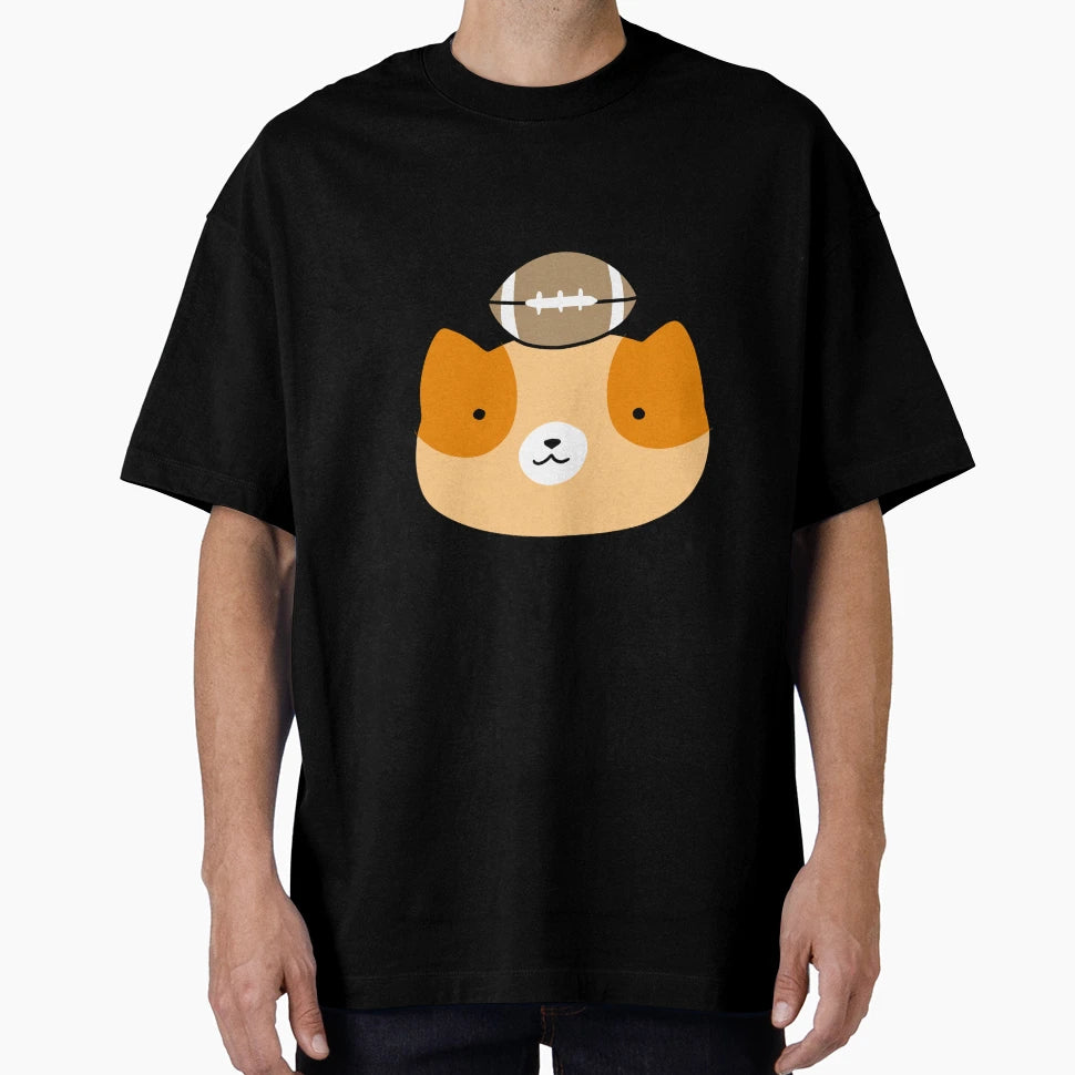 Football Cat Face T-Shirt - Fun Novelty Design Men Women - T-Shirt, Sweatshirt, Hoodie