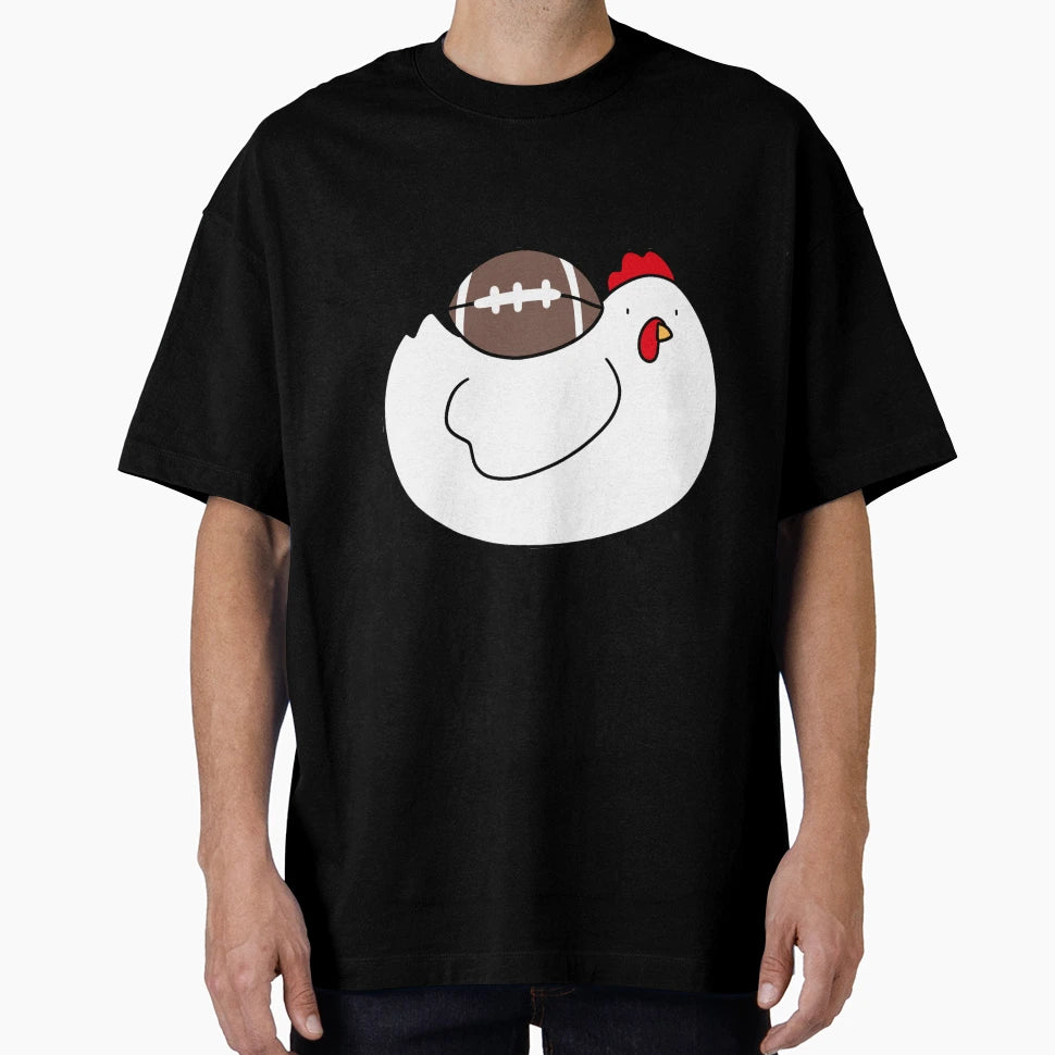 Chicken Football T-Shirt - Aesthetic Graphic Men Women - T-Shirt, Sweatshirt, Hoodie