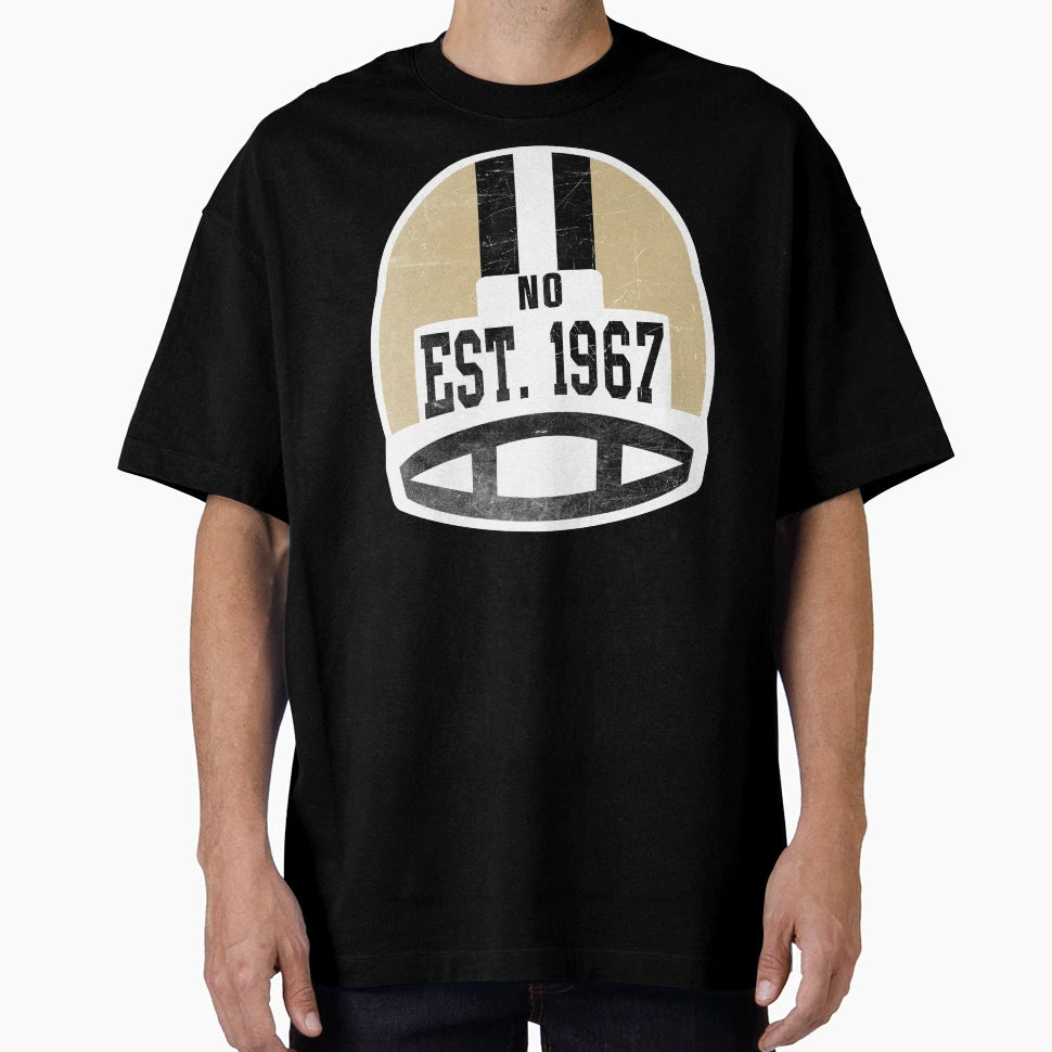 New Orleans Throwback Football Helmet T-Shirt - Unique Graphic Unisex - T-Shirt, Sweatshirt, Hoodie