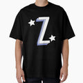 L Aesthetic Blue Letter Z Stars T-Shirt - Fun Novelty Design Men Women - T-Shirt, Sweatshirt, Hoodie