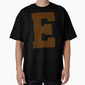 Alphabet Brown E Sports Letter E T-Shirt - Trendy Graphic Men Women - T-Shirt, Sweatshirt, Hoodie