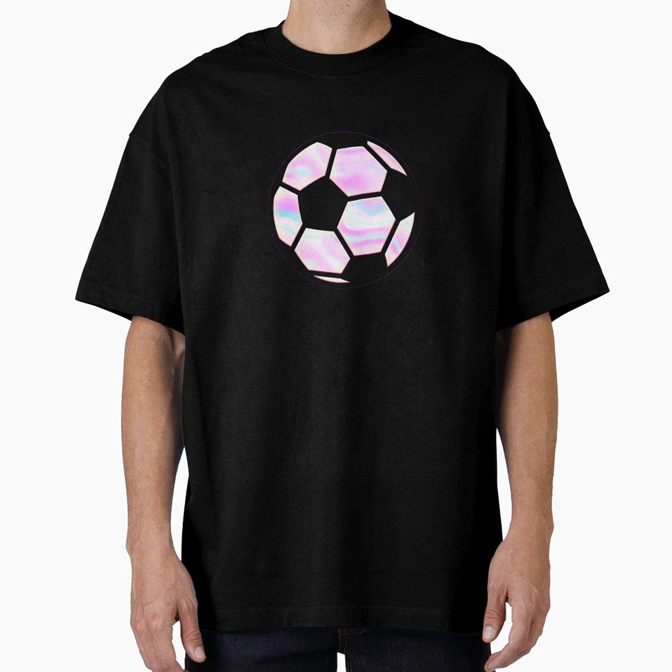Holographic Soccer Ball Sports Fit T-Shirt - Fun Novelty Design for Adults - T-Shirt, Sweatshirt, Hoodie