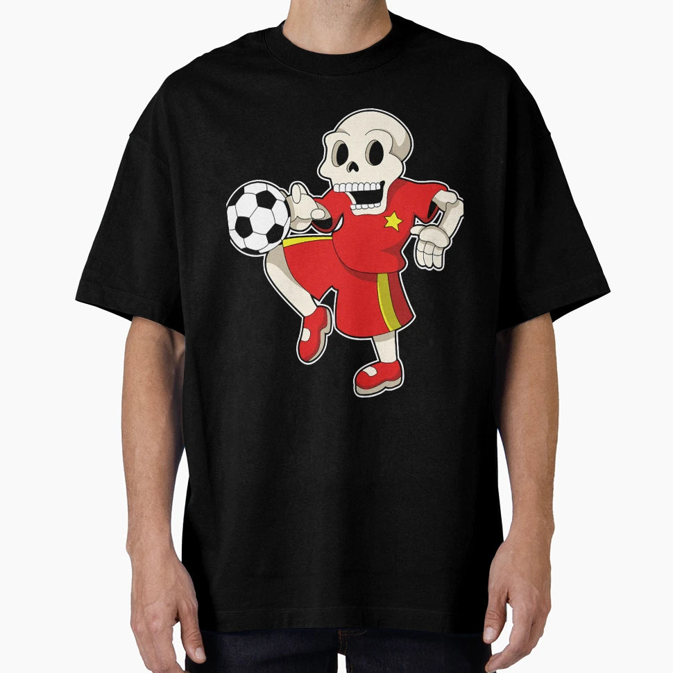 Skeleton Soccer Sports T-Shirt - Aesthetic Graphic Men Women - T-Shirt, Sweatshirt, Hoodie