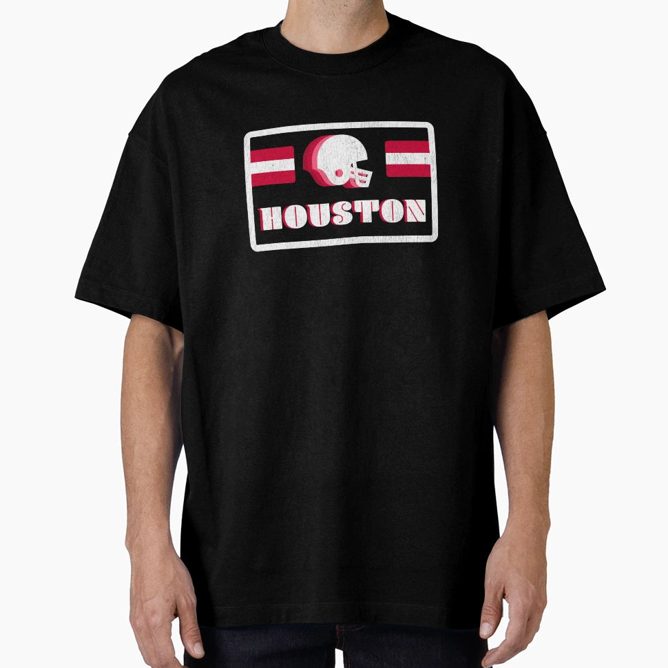 70S Old School Houston Football T-Shirt - Fun Novelty Design for Adults - T-Shirt, Sweatshirt, Hoodie