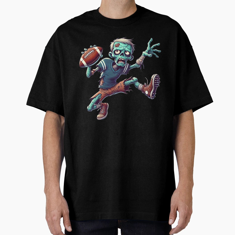 Football Skeleton Halloween Funny Scary T-Shirt - Unique Graphic Men Women - T-Shirt, Sweatshirt, Hoodie
