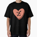 Letter Z From Alphabet Heart T-Shirt - Aesthetic Graphic for Adults - T-Shirt, Sweatshirt, Hoodie