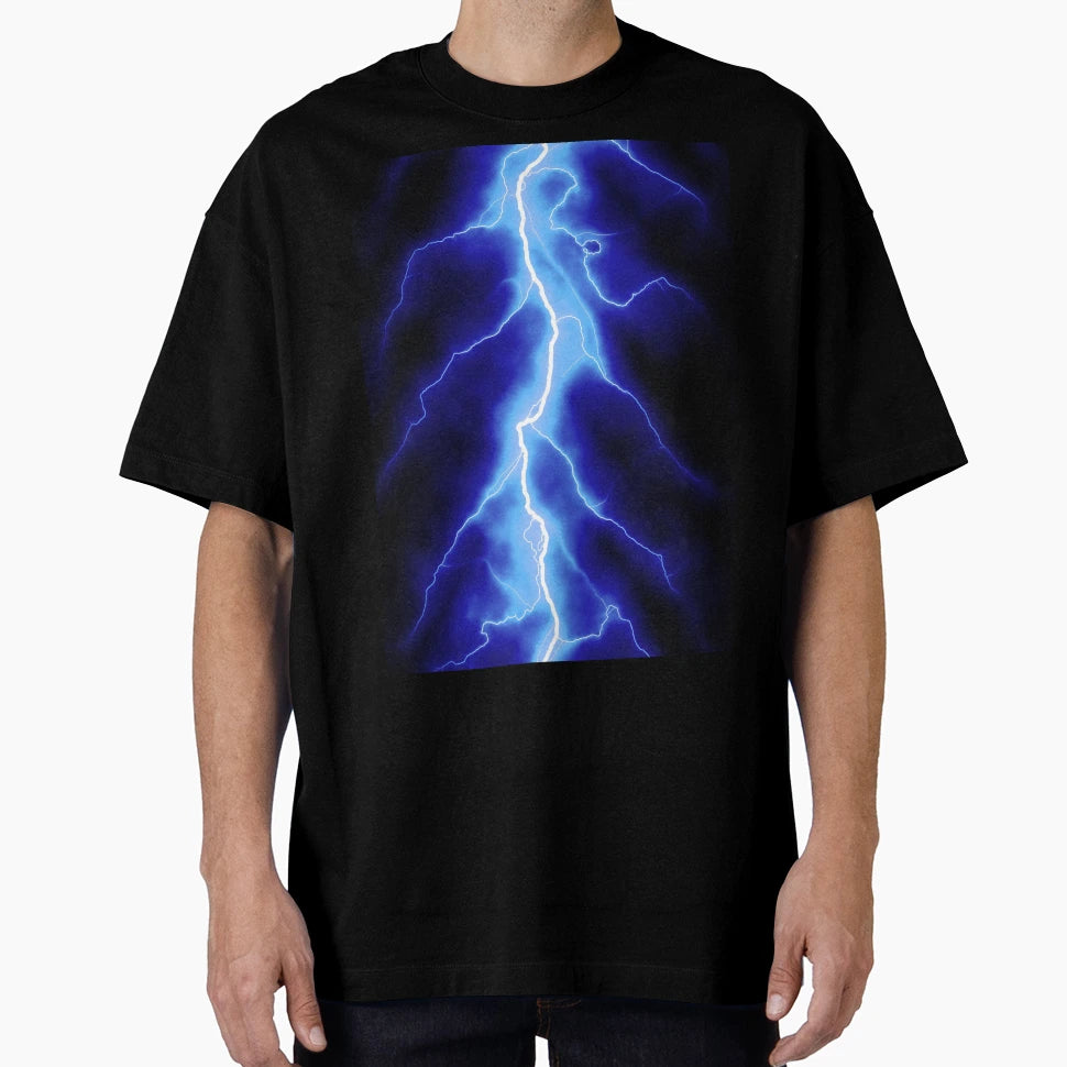 Blue Lightning T-Shirt - Unique Graphic Men Women - T-Shirt, Sweatshirt, Hoodie