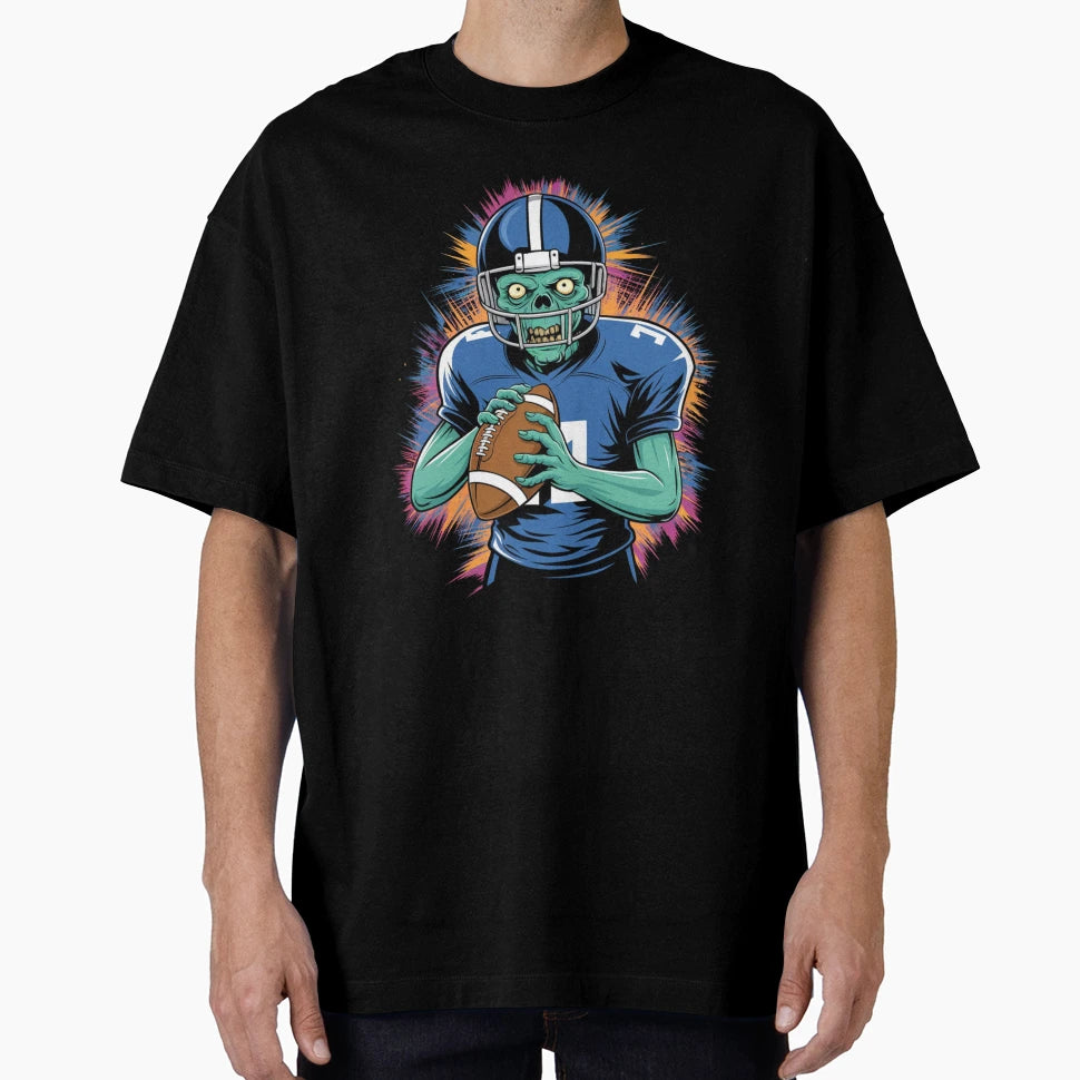 Football Zombie Player Funny Halloween T-Shirt - Unique Graphic Unisex - T-Shirt, Sweatshirt, Hoodie