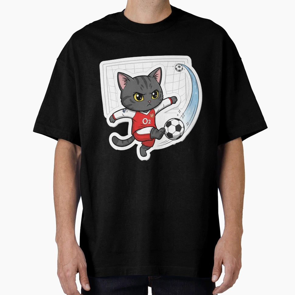 Thierry Henry Cat Arsenal Football T-Shirt - Novelty Apparel for Adults - T-Shirt, Sweatshirt, Hoodie