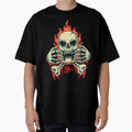 Rogue Skull Fire Tattoo Art T-Shirt - Unique Graphic for Adults - T-Shirt, Sweatshirt, Hoodie