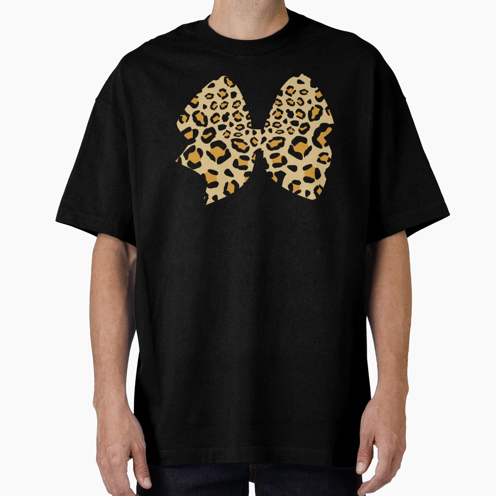 Sweet And Sassy Big Cheetah Bow T-Shirt - Fun Novelty Design Unisex - T-Shirt, Sweatshirt, Hoodie