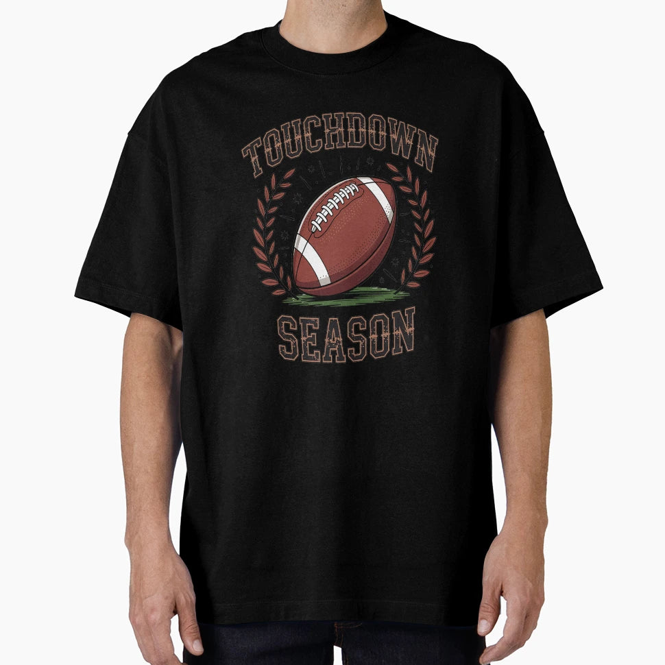 Touch Down Season Coquette Football T-Shirt - Trendy Graphic for Adults - T-Shirt, Sweatshirt, Hoodie