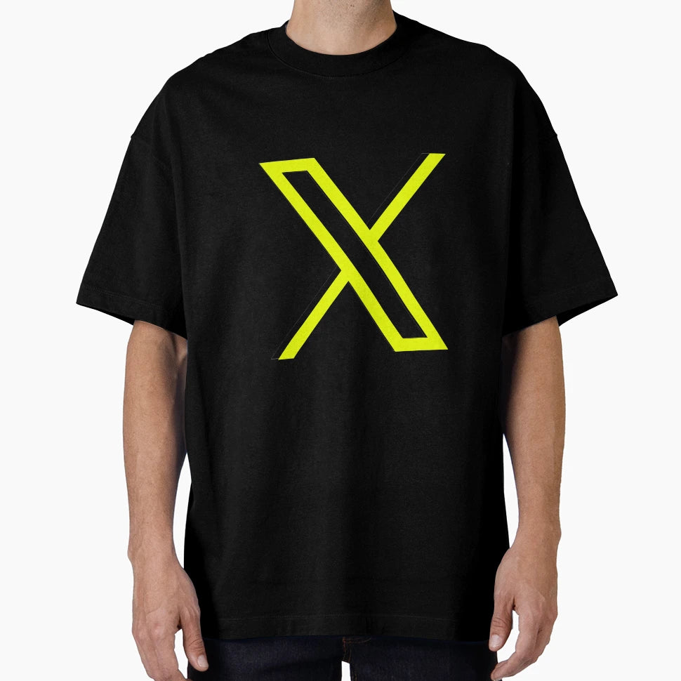 X Com Yellow Logo Old Twitter T-Shirt - Unique Graphic Unisex - T-Shirt, Sweatshirt, Hoodie