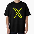 X Com Yellow Logo Old Twitter T-Shirt - Unique Graphic Unisex - T-Shirt, Sweatshirt, Hoodie