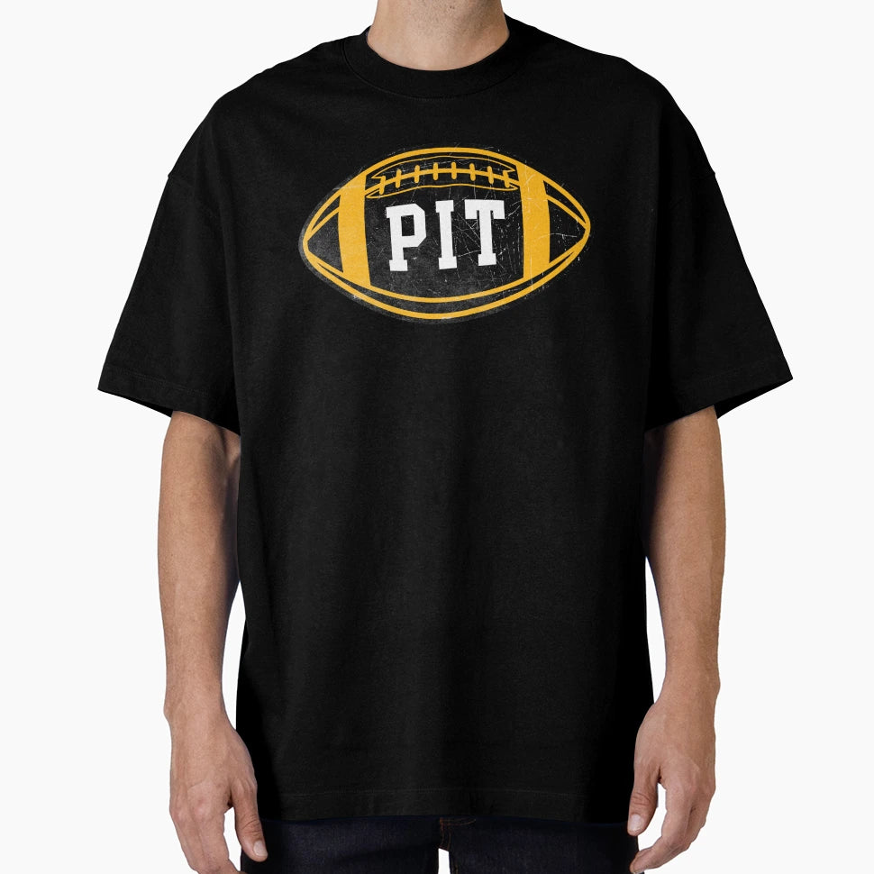 Pittsburgh Throwback Football T-Shirt - Unique Graphic Men Women - T-Shirt, Sweatshirt, Hoodie
