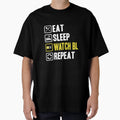 Eat Sleep Watch Bl Repeat T-Shirt - Minimalist Print for Adults - T-Shirt, Sweatshirt, Hoodie
