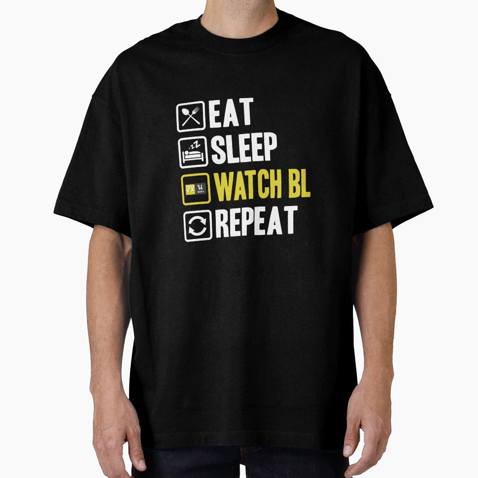 Eat Sleep Watch Bl Repeat T-Shirt - Minimalist Print for Adults - T-Shirt, Sweatshirt, Hoodie
