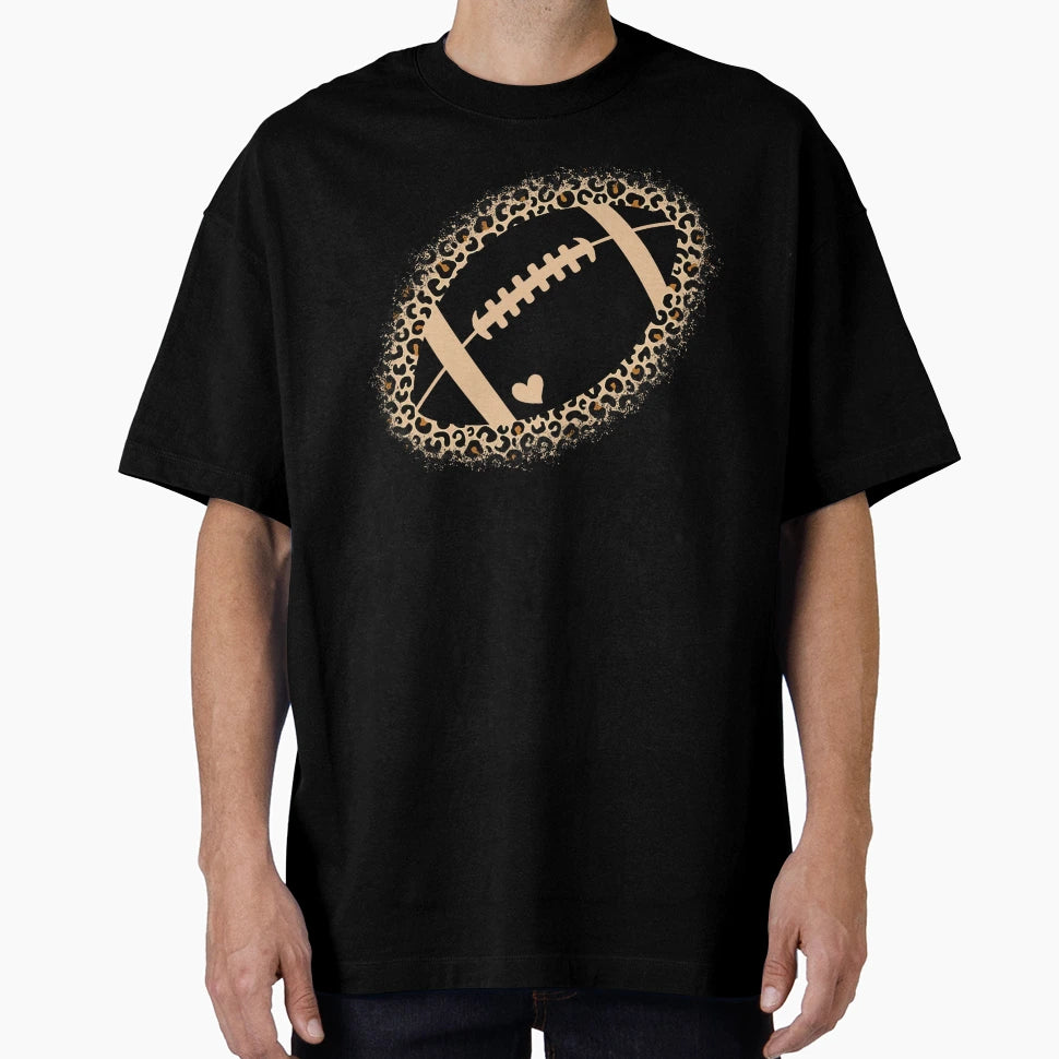 American Football Leopard Football Lover T-Shirt - Graphic Print Unisex - T-Shirt, Sweatshirt, Hoodie