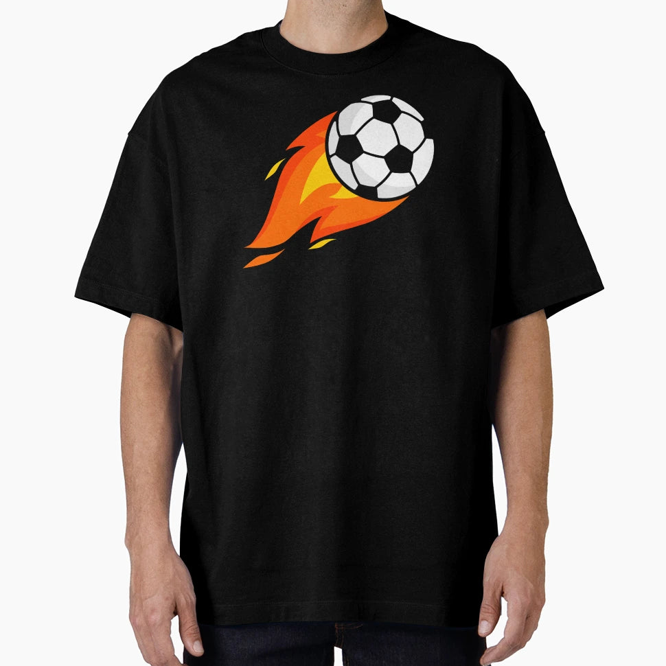 Soccer Fire T-Shirt - Unique Graphic for Adults - T-Shirt, Sweatshirt, Hoodie