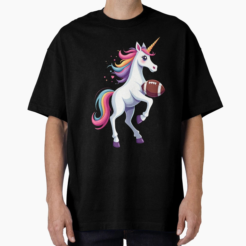 Touchdown Unicorn Magical Football T-Shirt - Minimalist Print for Adults - T-Shirt, Sweatshirt, Hoodie