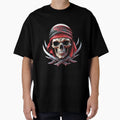 Skull Red Head Bandana T-Shirt - Casual Everyday Wear for Adults - T-Shirt, Sweatshirt, Hoodie