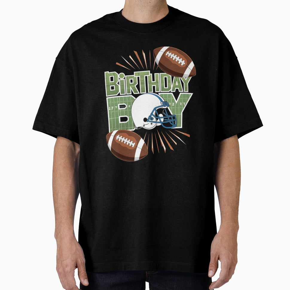 Birthday Football Birthday Party T-Shirt - Custom Art Print Men Women - T-Shirt, Sweatshirt, Hoodie