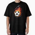 Flaming Football Energy T-Shirt - Unique Graphic for Adults - T-Shirt, Sweatshirt, Hoodie