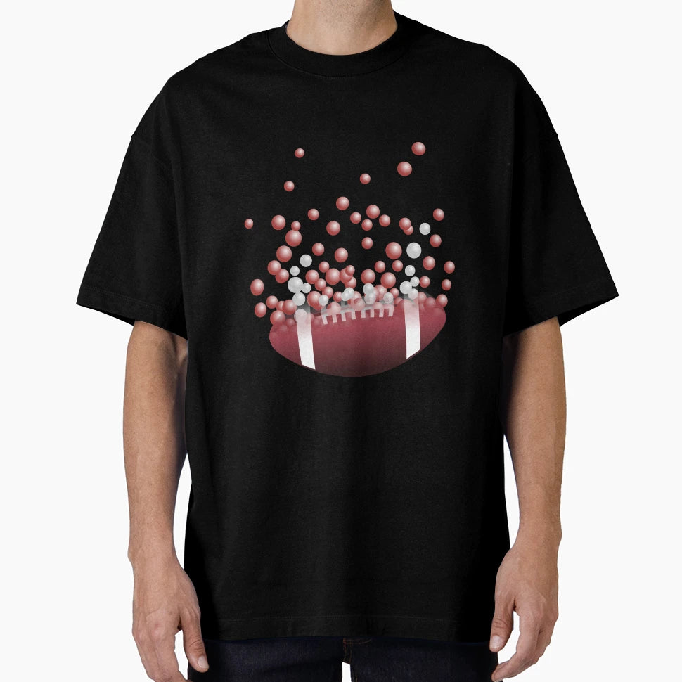 Football Dissolves Into Bubbles T-Shirt - Casual Everyday Wear Unisex - T-Shirt, Sweatshirt, Hoodie