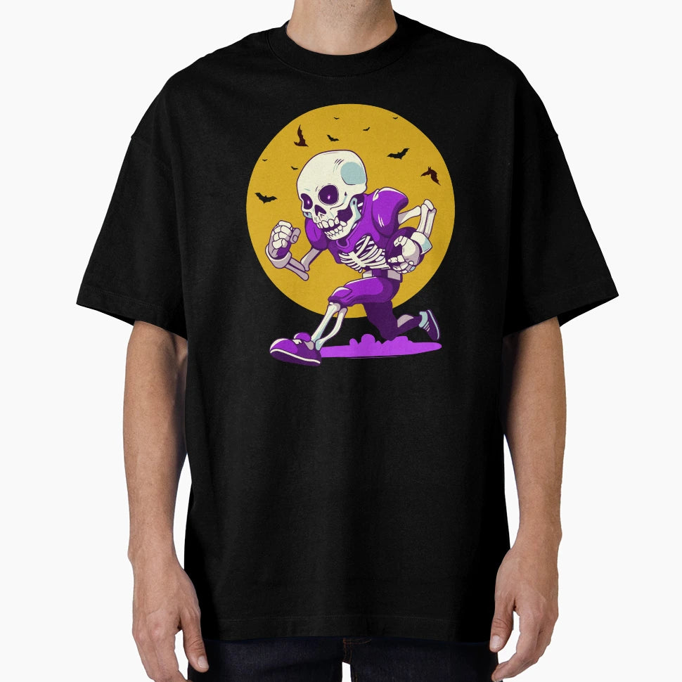 Halloween Football Skeleton T-Shirt - Casual Everyday Wear for Adults - T-Shirt, Sweatshirt, Hoodie