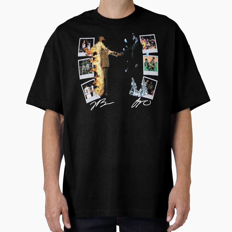 Jaylen Brown Jayson Tatum Fire And Ice T-Shirt - Streetwear Style Unisex - T-Shirt, Sweatshirt, Hoodie
