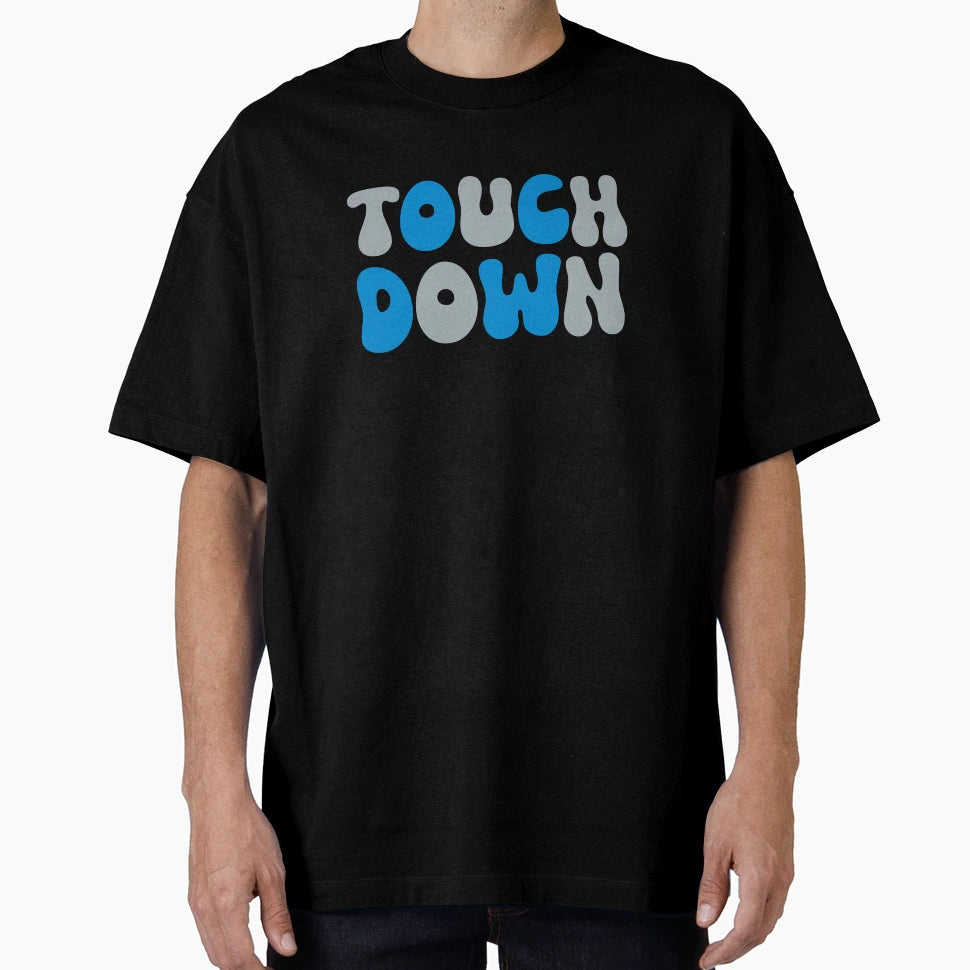 Touch Down Touchdown Light Blue And T-Shirt - Aesthetic Graphic for Adults - T-Shirt, Sweatshirt, Hoodie