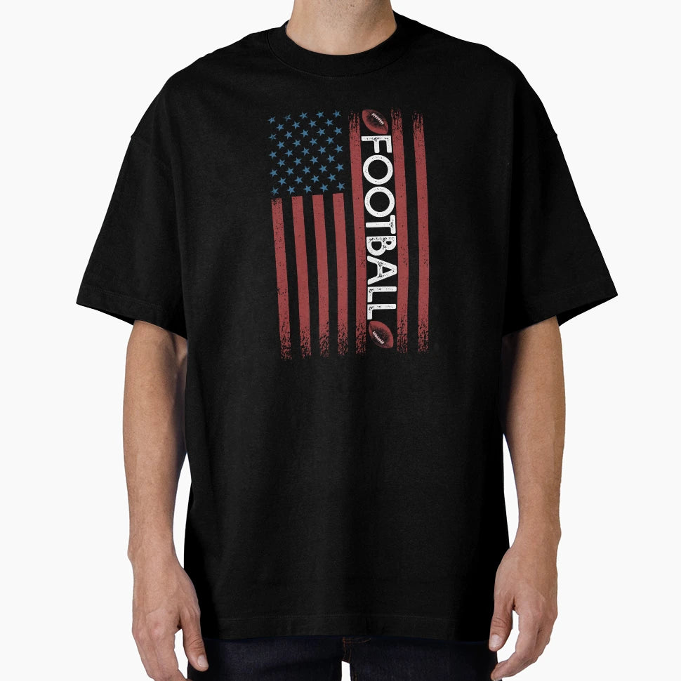 Grunge American Football Usa Flag Game T-Shirt - Unique Graphic for Adults - T-Shirt, Sweatshirt, Hoodie