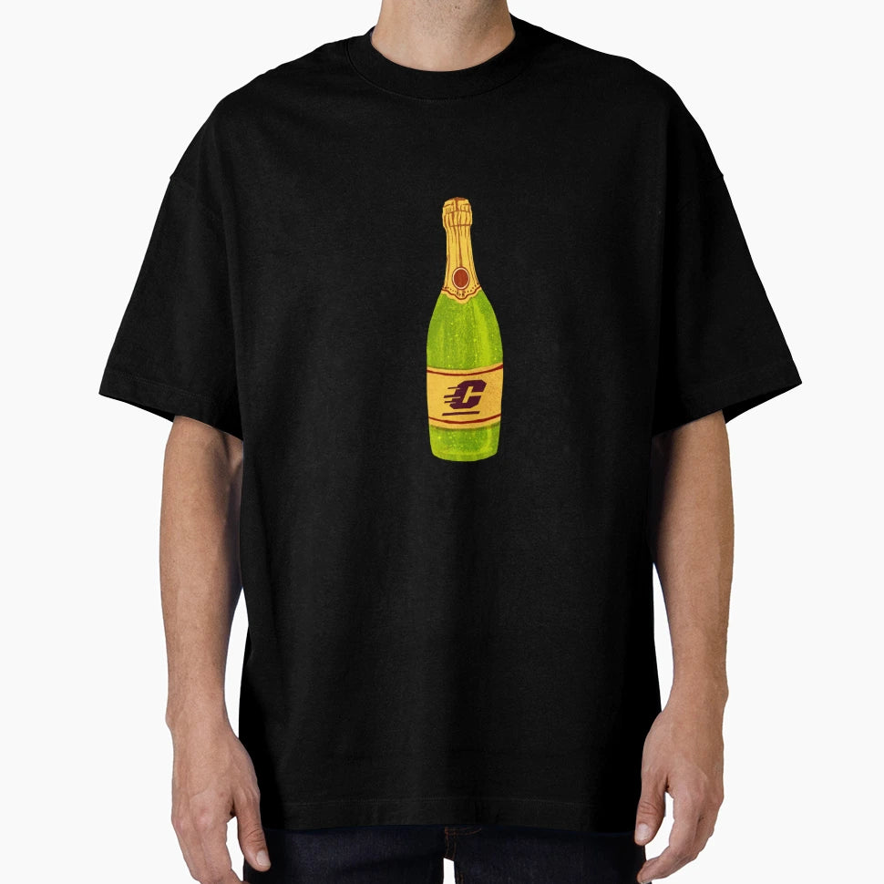Central Michigan Bubbly Bottle T-Shirt - Trendy Graphic for Adults - T-Shirt, Sweatshirt, Hoodie