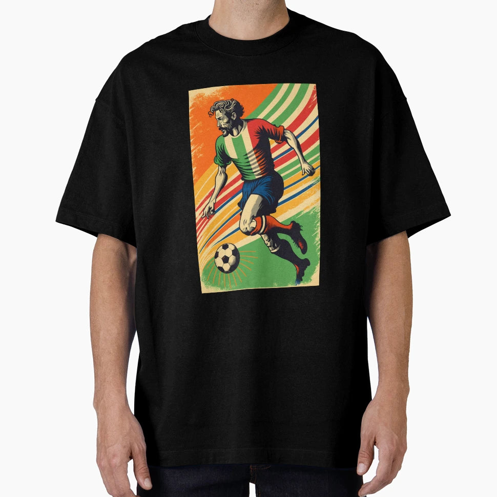 Soccer Striker Football T-Shirt - Graphic Print Men Women - T-Shirt, Sweatshirt, Hoodie