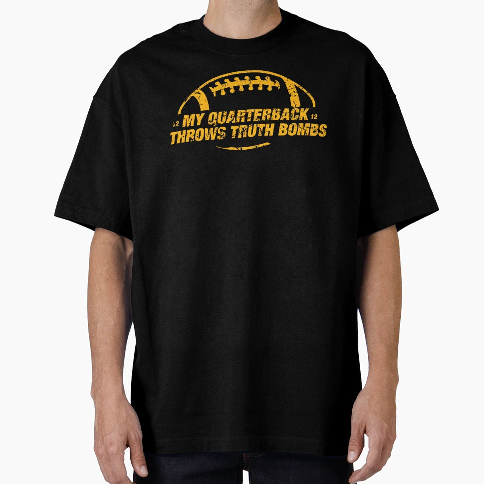 Green Bay My Quarterback Throws T-Shirt - Minimalist Print for Adults - T-Shirt, Sweatshirt, Hoodie