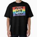 Peace Love Rugby T-Shirt - Trendy Graphic Unisex - T-Shirt, Sweatshirt, Hoodie