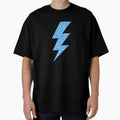 Blue Glitter Lightning Bolt T-Shirt - Fun Novelty Design Men Women - T-Shirt, Sweatshirt, Hoodie