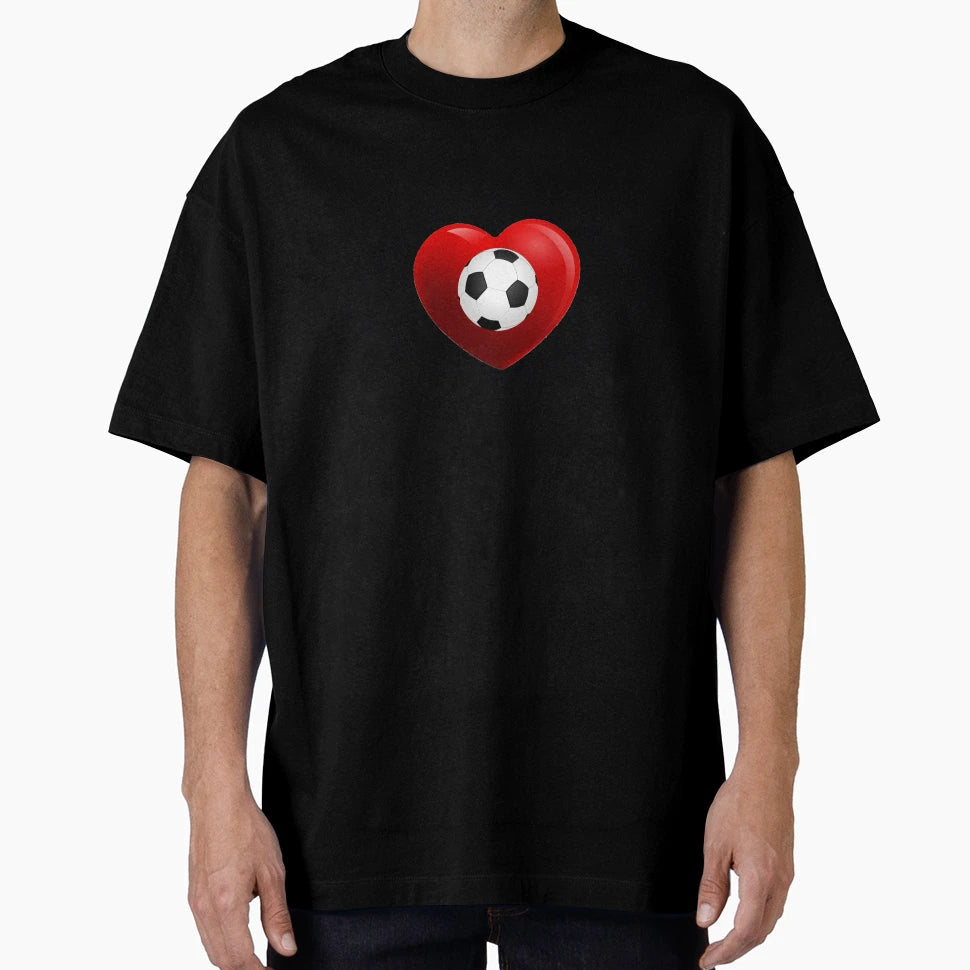 I Love Soccer Symbol T-Shirt - Custom Art Print for Adults - T-Shirt, Sweatshirt, Hoodie