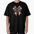 Plaid Elegance Purple And Orange Bow T-Shirt - Streetwear Style Men Women - T-Shirt, Sweatshirt, Hoodie