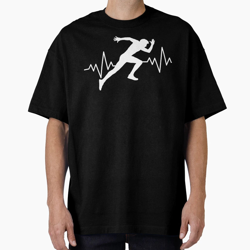 Running Heartbeat T-Shirt - Unique Graphic Unisex - T-Shirt, Sweatshirt, Hoodie