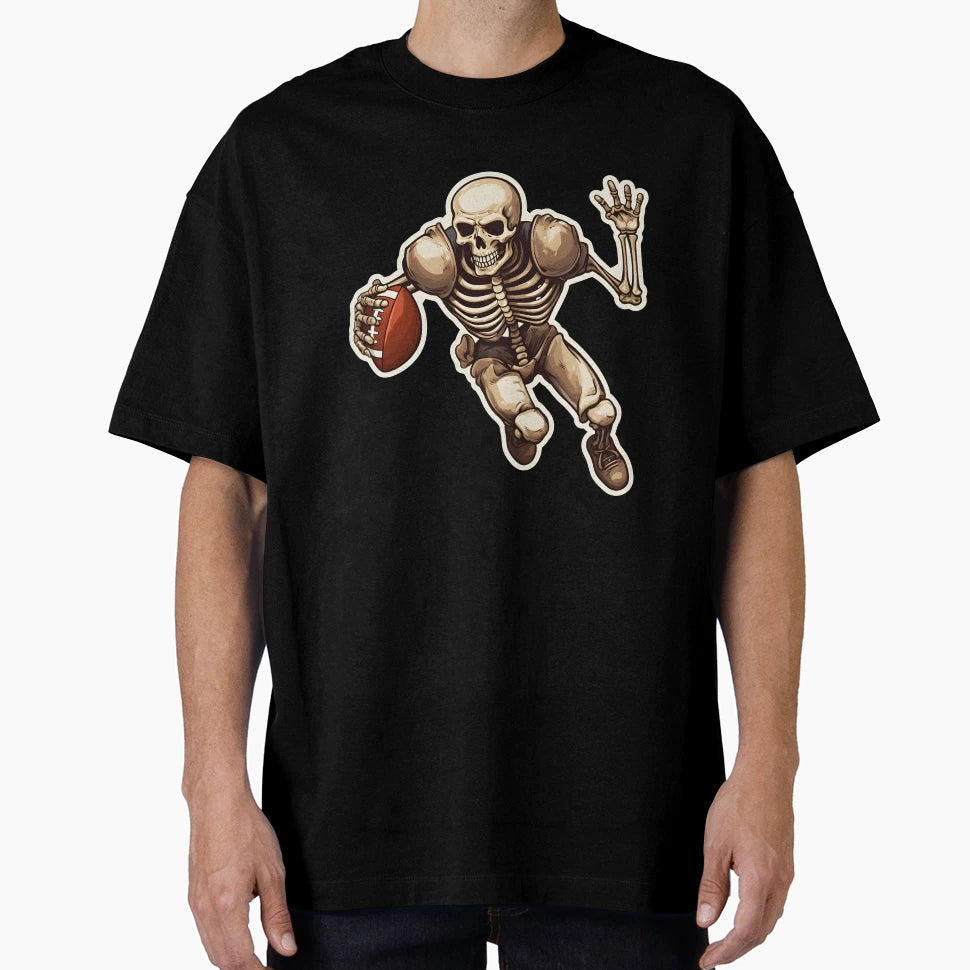 Skeleton Football Player Skeleton T-Shirt - Novelty Apparel Men Women - T-Shirt, Sweatshirt, Hoodie