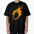 Rugby Ball Or American Football Flame T-Shirt - Streetwear Style Unisex - T-Shirt, Sweatshirt, Hoodie