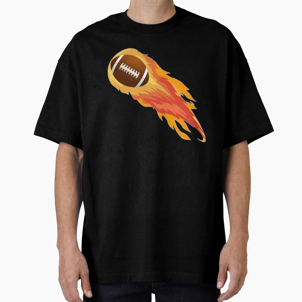 Fire Football T-Shirt - Novelty Apparel Men Women - T-Shirt, Sweatshirt, Hoodie