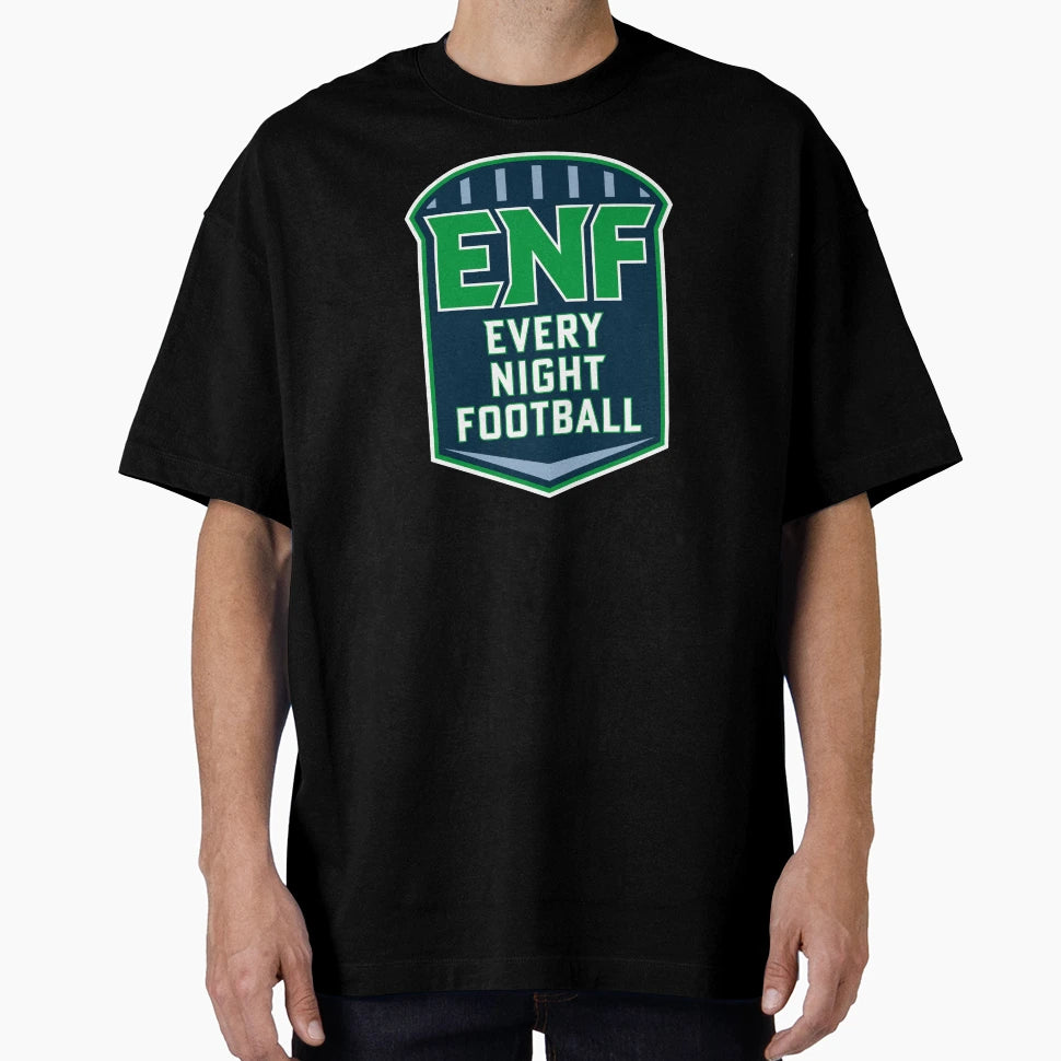 Every Night Football Full Badge Logo Green T-Shirt - Unique Graphic Unisex - T-Shirt, Sweatshirt, Hoodie