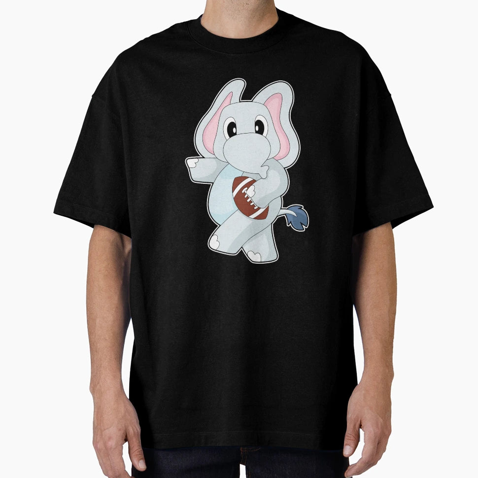 Elephant American Football T-Shirt - Custom Art Print Unisex - T-Shirt, Sweatshirt, Hoodie