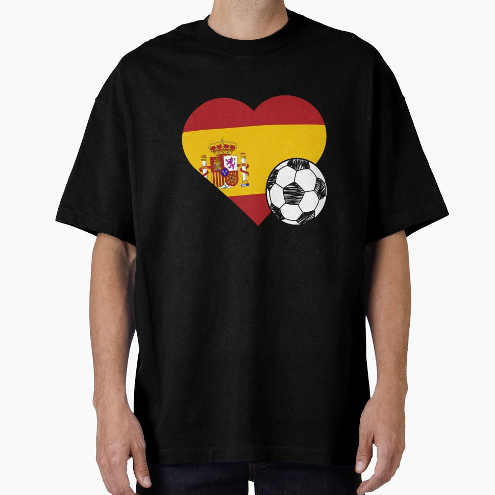Spain Soccer Heart T-Shirt - Unique Graphic Men Women - T-Shirt, Sweatshirt, Hoodie