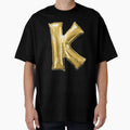 Gold Foil Mylar Balloon Letter K T-Shirt - Custom Art Print for Adults - T-Shirt, Sweatshirt, Hoodie