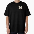 M Blanc Glitter Varsity Letter Patches T-Shirt - Unique Graphic Men Women - T-Shirt, Sweatshirt, Hoodie