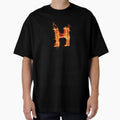 Letter H Flame Illustration Fire Light T-Shirt - Minimalist Print Unisex - T-Shirt, Sweatshirt, Hoodie